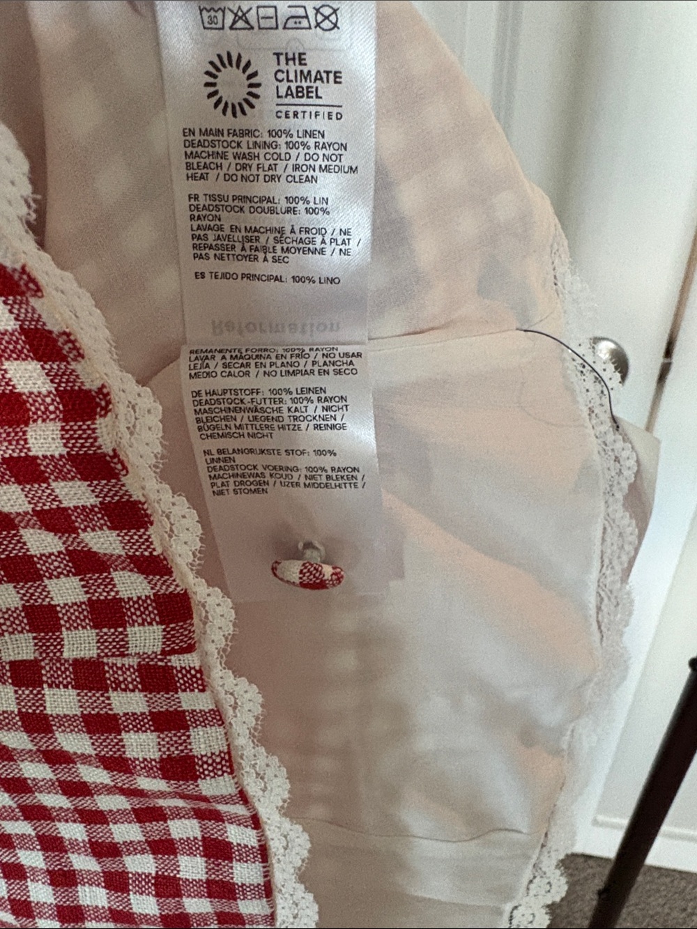 NWT Reformation Amela Linen Top Size 2 - Picture 5 of 6